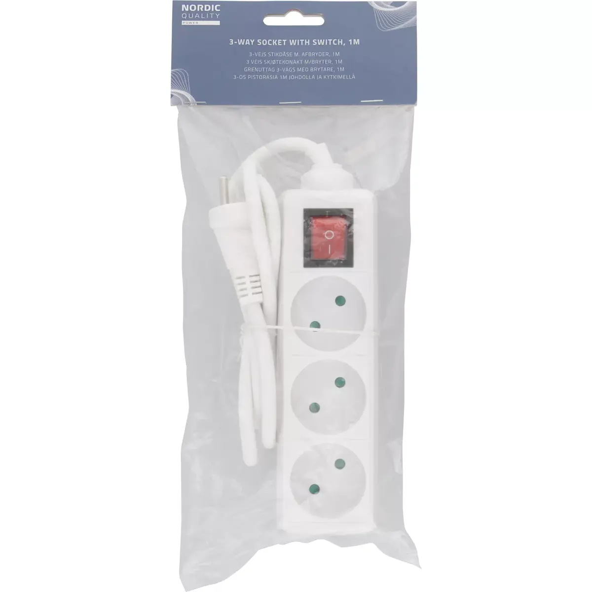 DELTACO 3-way socket 322105 with switch Photo 3