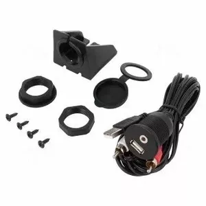 USB‑A uz 3,5 mm AUX adaptera kabelis, 3 kontaktu 3,5 mm ligzda, 0,5 m