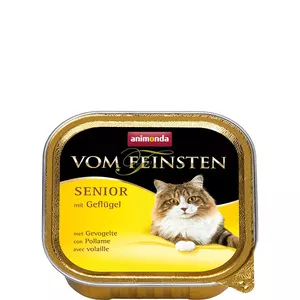 Wet cat food can, animonda Vom Feinsten 100 g — Senior, Poultry