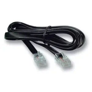 Telefona kabelis EFB Elektronik K2402SW.15, 15 m, RJ-10 uz RJ-10, melns