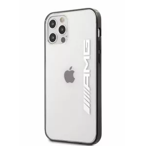 Protective case AMG for Apple iPhone 12 / 12 Pro 6.1" — Transparent back with metallic black edges