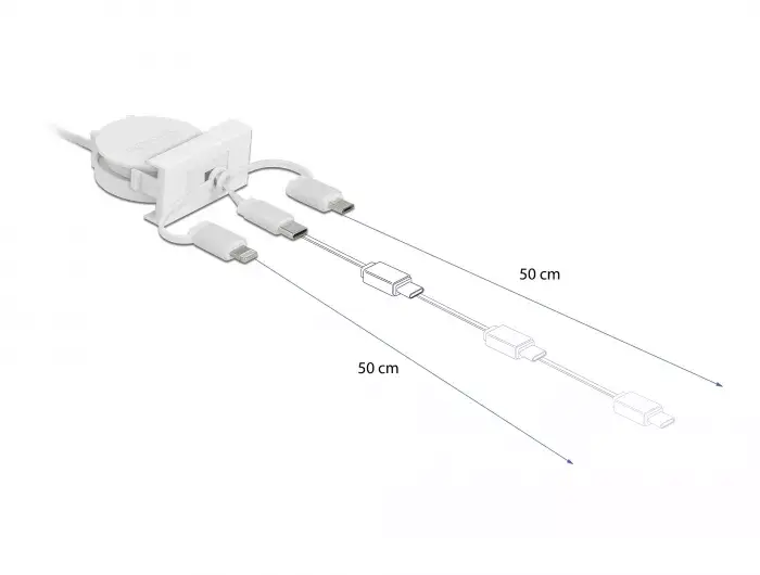 Kabelis DeLOCK Easy 45 Module USB 2.0 3 in 1 Photo 3