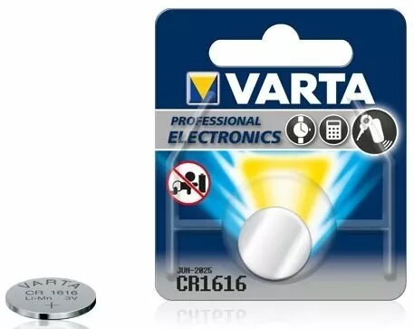 Monētšūnu akumulators Varta CR1616 3V litija