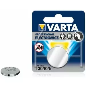 Coin cell battery Varta CR2025 lithium 3V — 1 piece (MPN: BAT2025.V1)