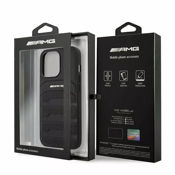 Кожаная задняя накладка Mercedes-AMG AMHCP13LGSEBK iPhone 13 Pro Photo 6