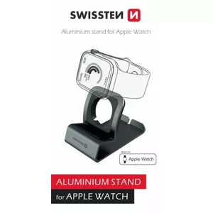 Aluminium Stand SWISSTEN 25005200 for Apple Watch Series 1–6, Grey