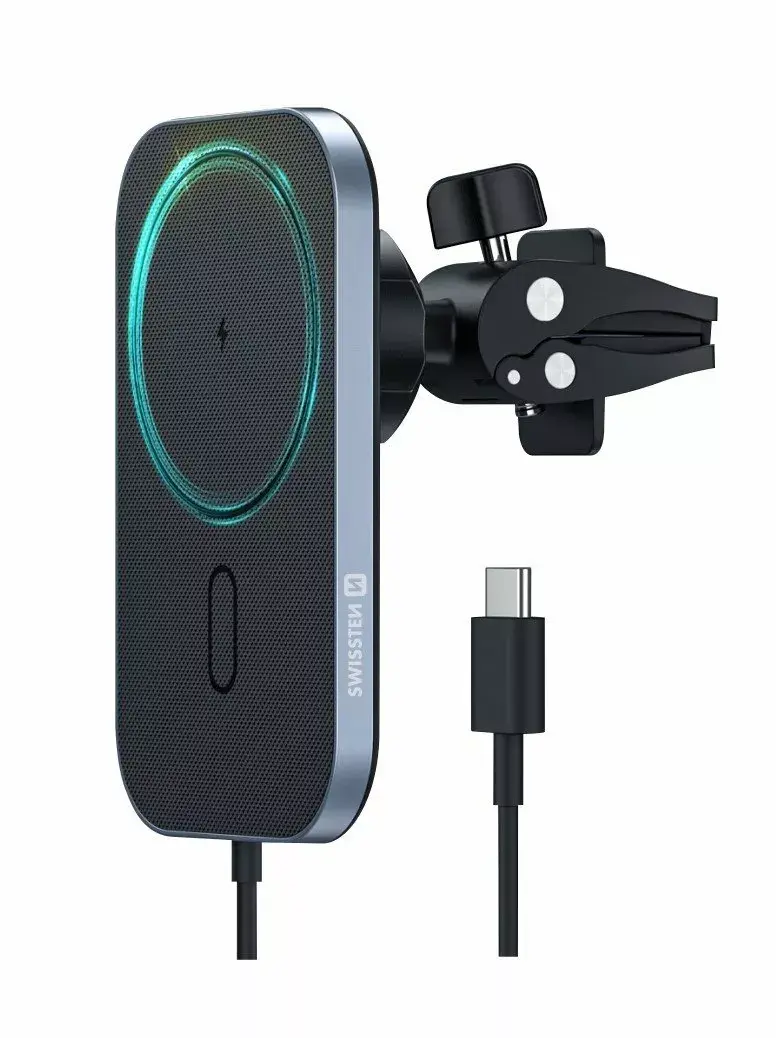 Автодержатель SWISSTEN Magsafe 15W беспроводная зарядка Photo 2