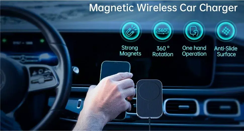 Автодержатель SWISSTEN Magsafe 15W беспроводная зарядка Photo 7