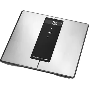 Elektroniskās personiskās svaru mērierīce Profi-Care PC-PW 3008 BT — nerūsējošais tērauds, kvadrātveida, 180 kg, 100 g