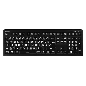 Keyboard Logickeyboard LKB-LPWB-A2PC-DE Universal USB QWERTZ German Black