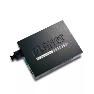 Медиаконвертер PLANET FT-806A20 — Fast Ethernet 100Base-TX на 100Base-FX, одномодовый SC, 20 км, 5 В/2 А, металлический корпус