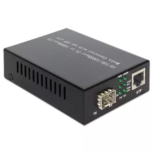 Медиа-конвертер DeLOCK 1000Base-T to SFP 1000 Mbit/s Black