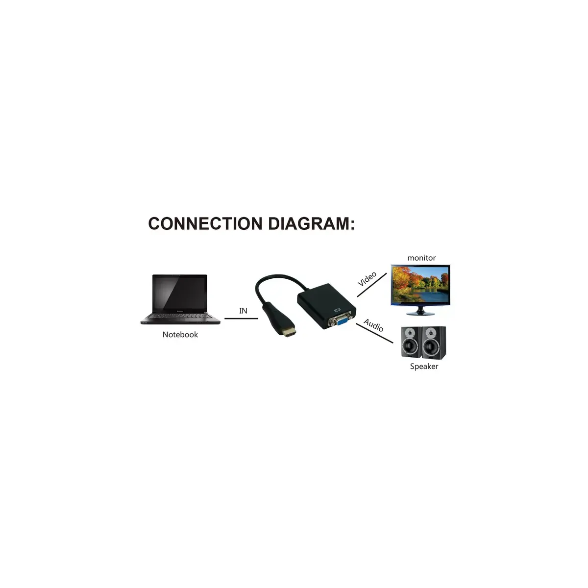 HDMI uz VGA pārveidotājs InLine Photo 2