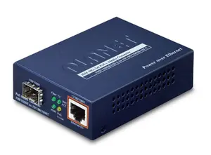 Сетевой медиаконвертер PLANET GTP-805A 1000 Мбит/с, 1000Base-T → 1000Base-X, SFP, PoE бюджет 30 Вт