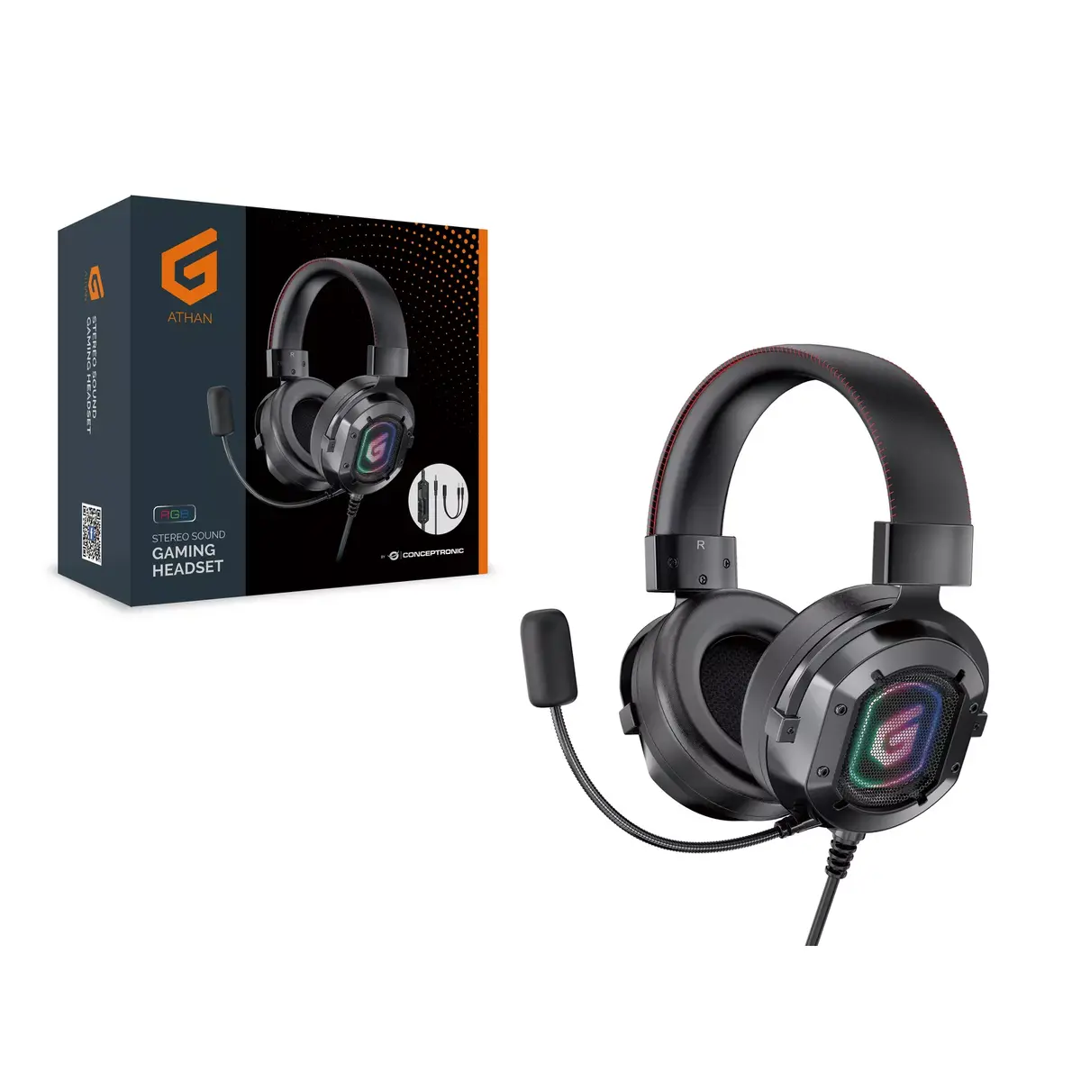 Austiņas Conceptronic ATHAN Stereo Sound Gaming Headset Photo 2