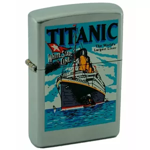 Lighter Zippo 205TI 804 titanium finish — refillable windproof metal lighter