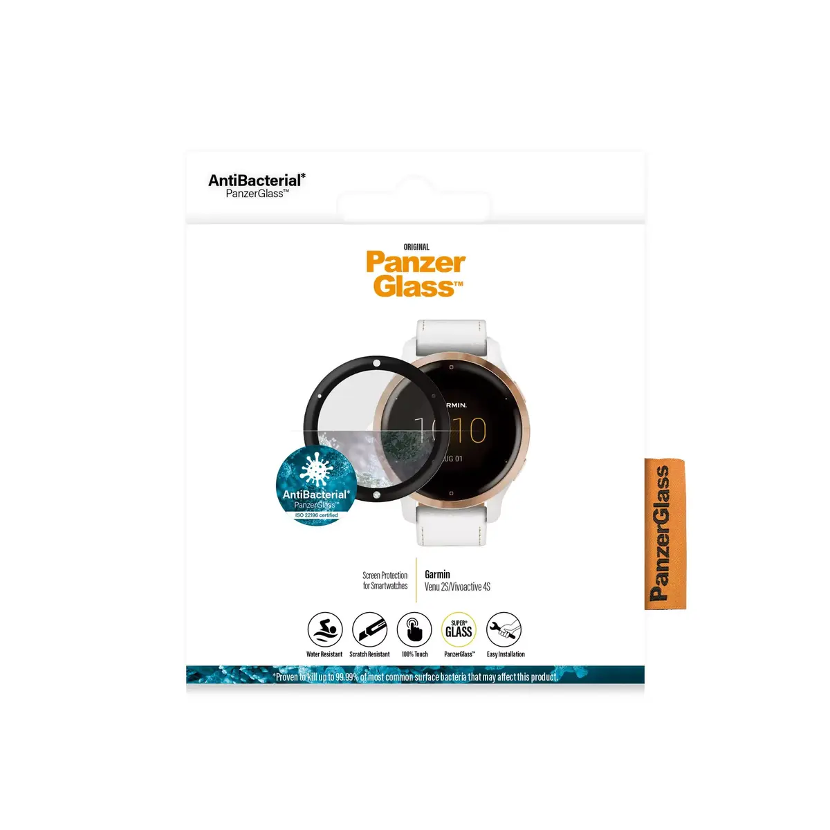 PanzerGlass защитное стекло для Garmin Venu 2S / Vivoactive 4s Photo 2