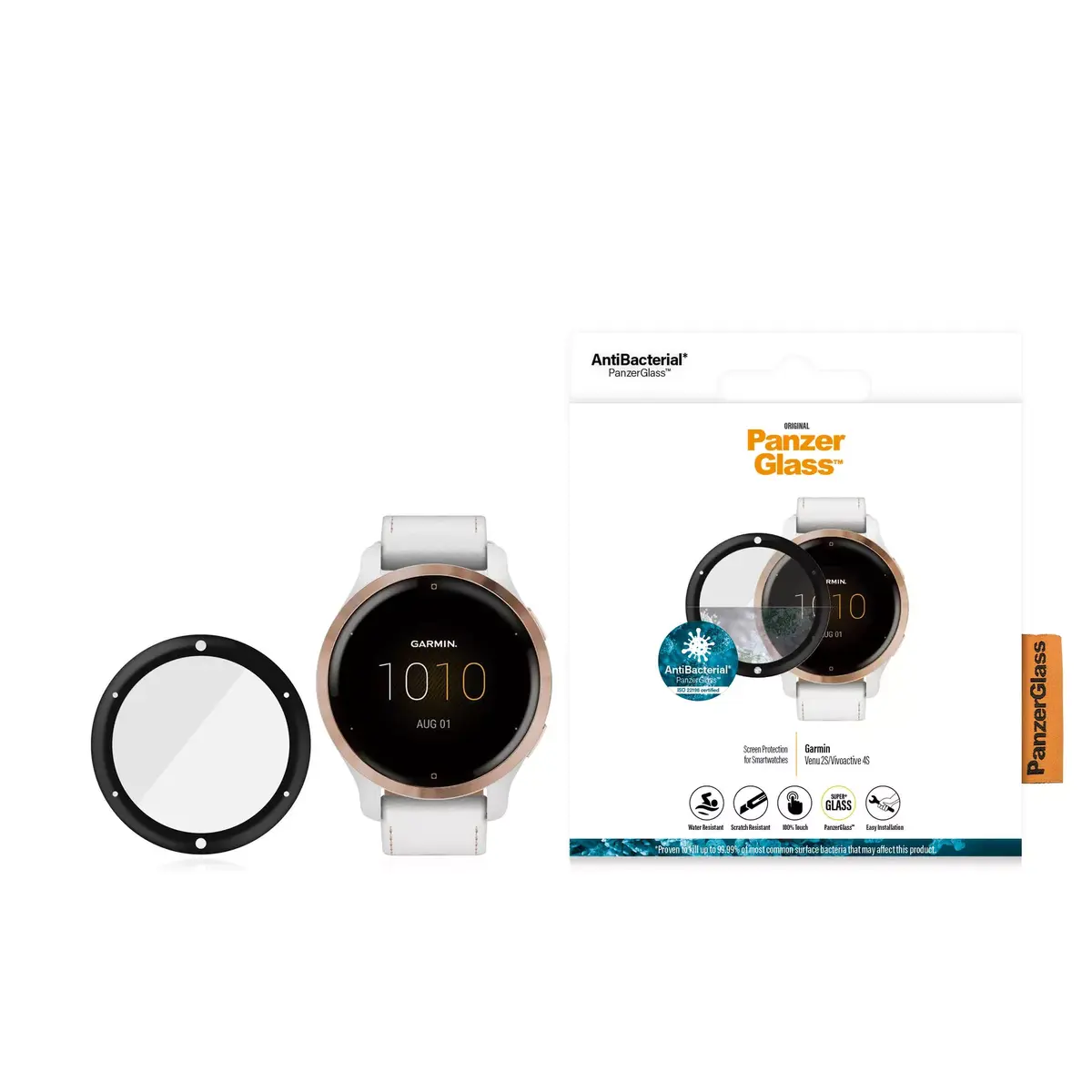PanzerGlass защитное стекло для Garmin Venu 2S / Vivoactive 4s Photo 3