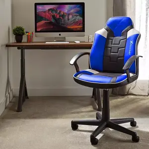 Office/computer chair x rocker 5120201 with padded seat and padded backrest, adjustable height, castor wheels, max 100 kg