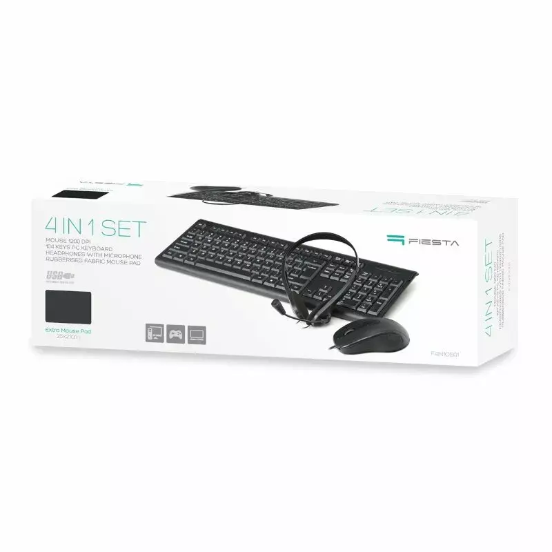 Fiesta F4IN1OS01 комплект 4 в 1 клавиатура и мышь Photo 7
