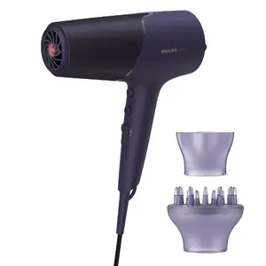 Фен Philips 5000 серии BHD514/00, 2300 Вт, фиолетовый, 6 скоростей, 6 режимов нагрева, ионизация, холодный обдув