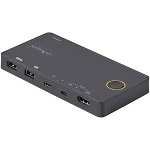 KVM switch StarTech SV221HUC4K — 2-port USB-A + HDMI & USB-C, single 4K 60Hz HDMI 2.0 monitor, USB bus powered