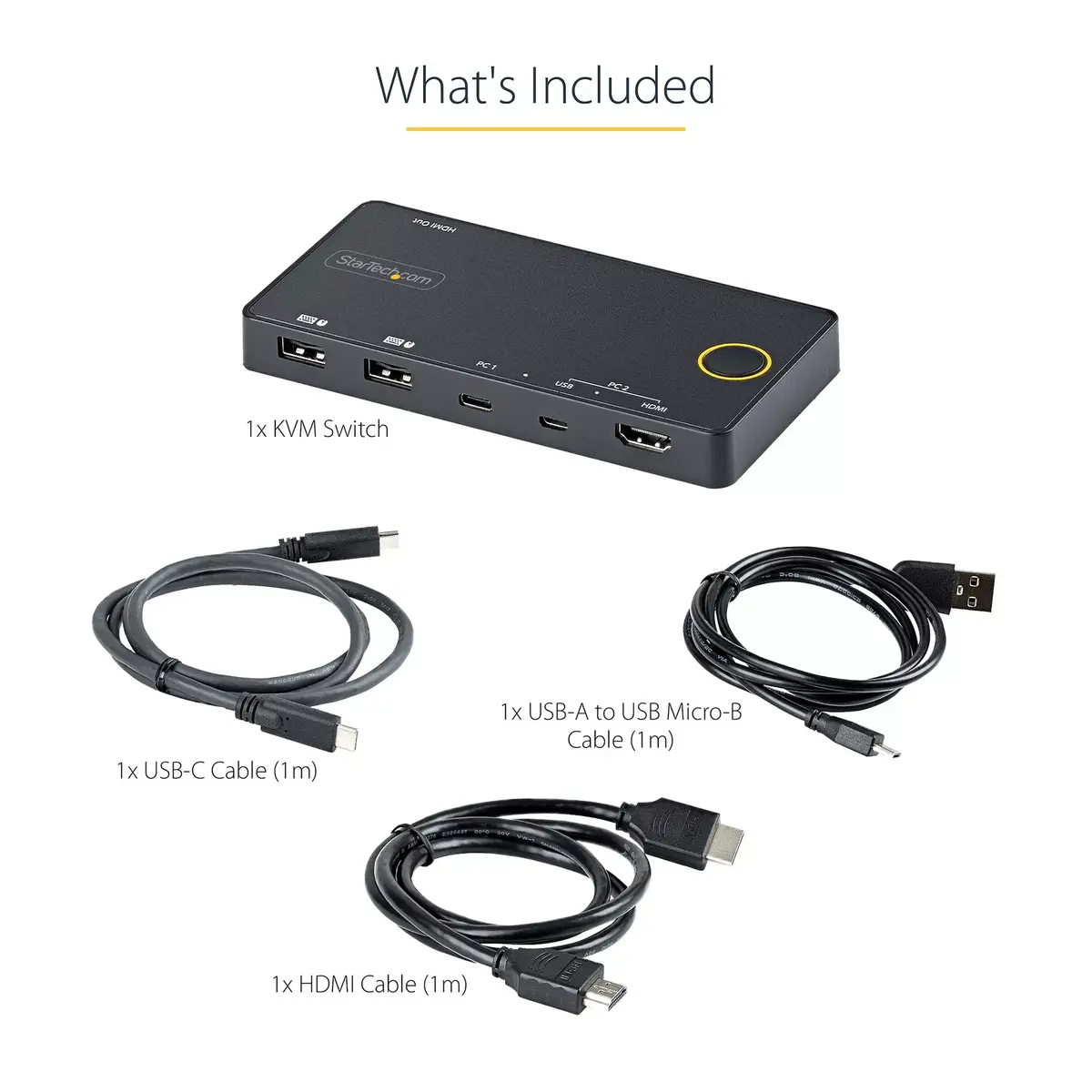 KVM switch StarTech SV221HUC4K — 2-port USB-A/USB-C, 4K 60Hz Photo 12