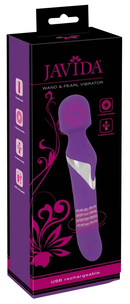 Portatīvs uzlādējams ūdensizturīgs nūjas vibrators Javida