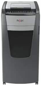 REXEL Optimum AutoFeed+ 600X Automātisks dokumentu iznīcinātājs ar šķērsgriešanu P4, 110L groza tilpumu, 230 mm darba platumu un 4 x 36 mm griešanas izmēru