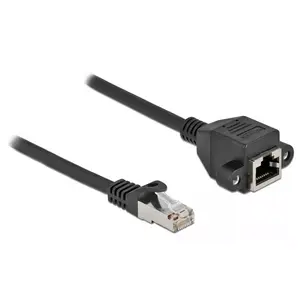 Network Extension Cable DeLOCK Cat.6A 25 cm Black
