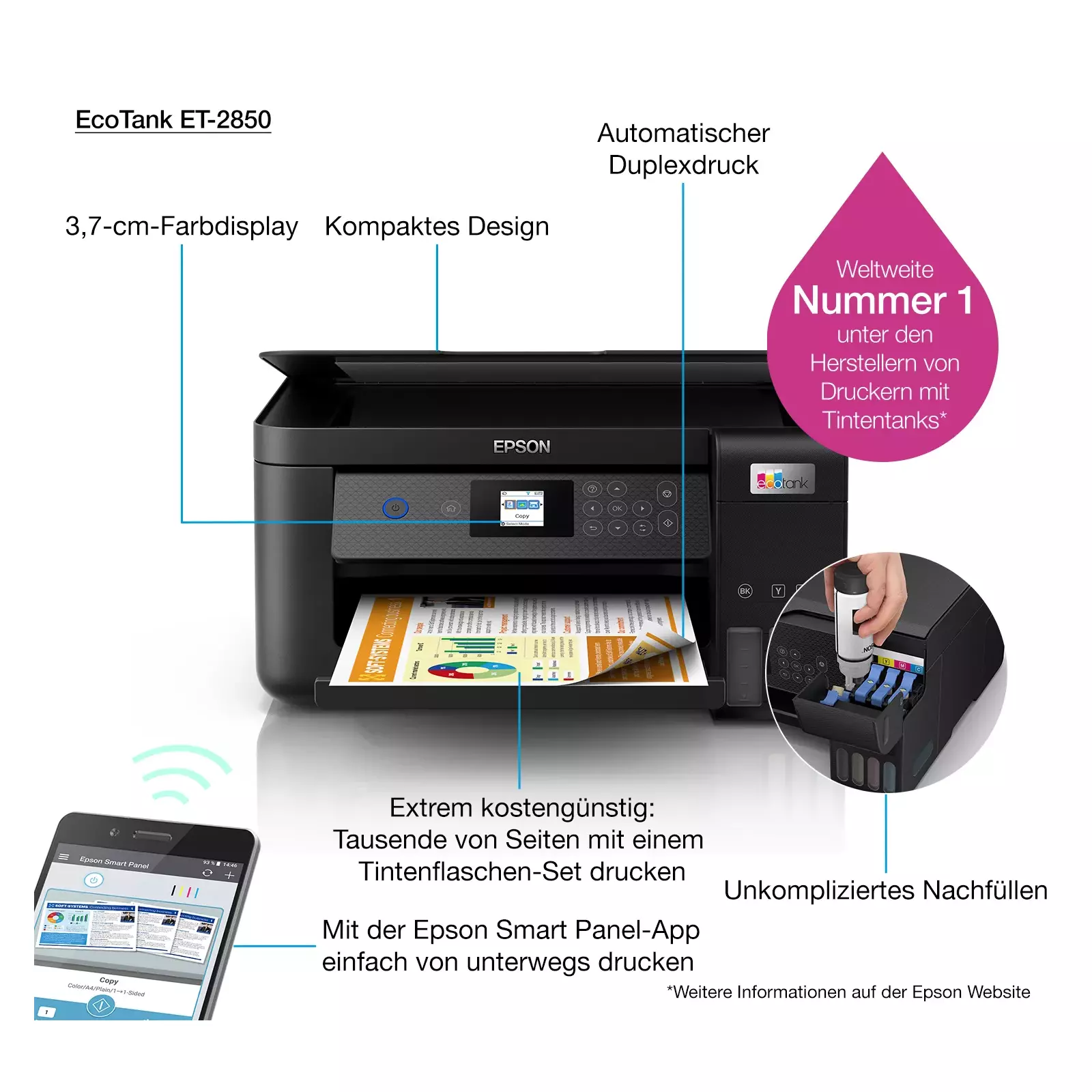 МФУ Epson EcoTank ET-2850 Photo 15