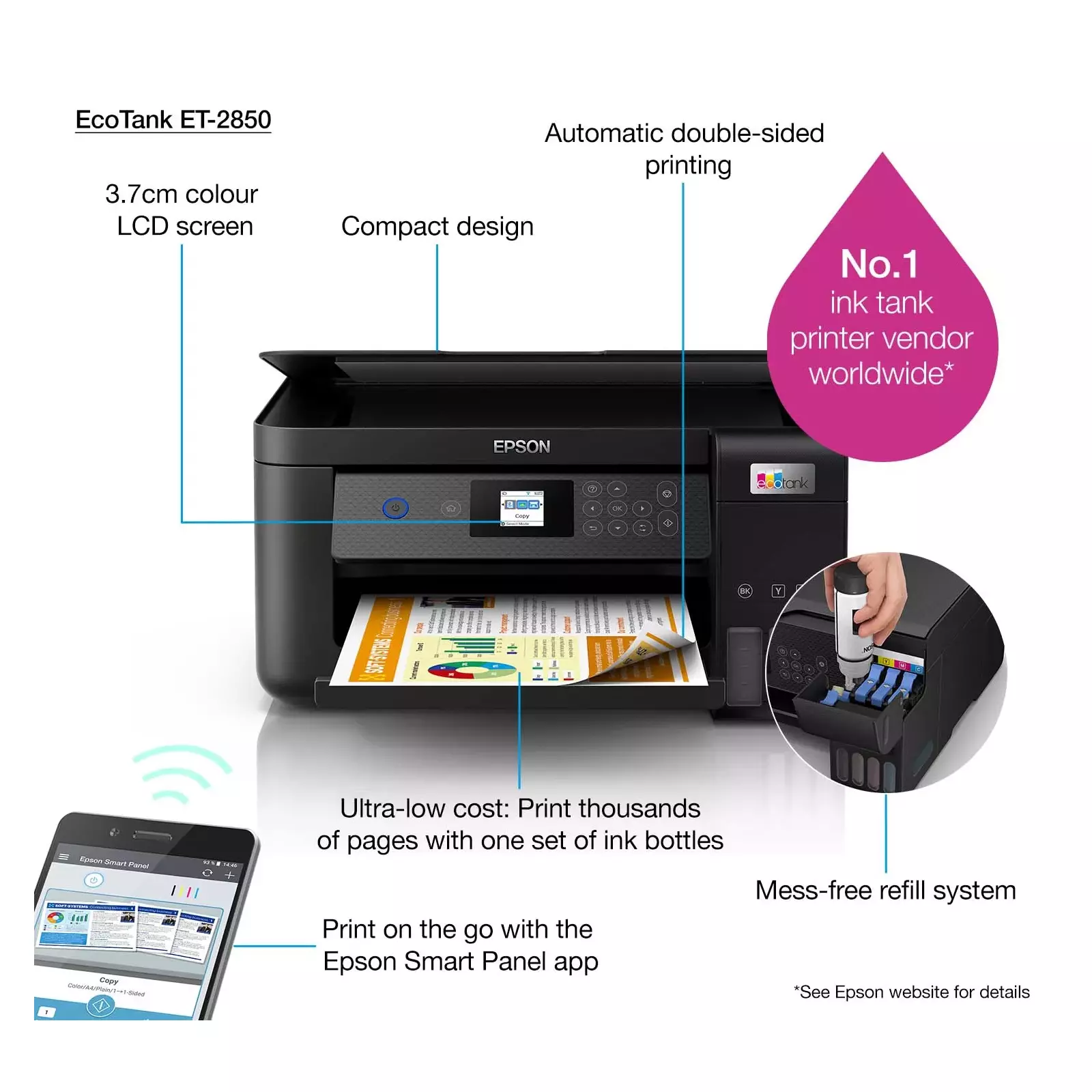 МФУ Epson EcoTank ET-2850 Photo 16