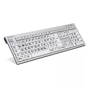 Klaviatūra Logickeyboard LKB-LPRNTBW-AJPU-DE Office USB QWERTZ Vācu Multikolora