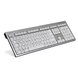 Keyboard Logickeyboard SKB-AJPU-DE Universal USB QWERTZ German Aluminium White