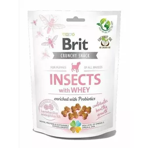 Лакомство для собак Brit Insects & Whey 200 г — мягкие тренировочные лакомства с белком насекомых и сывороткой, 25% белка, 14% жира