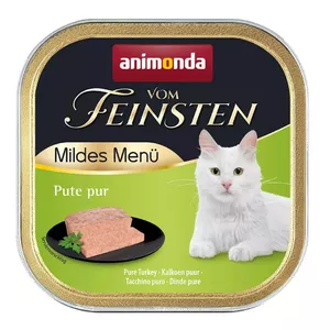 Влажный корм для кошек animonda Vom Feinsten Mildes Menu Turkey 100 г, монопротеин, для взрослых, влажность 81%