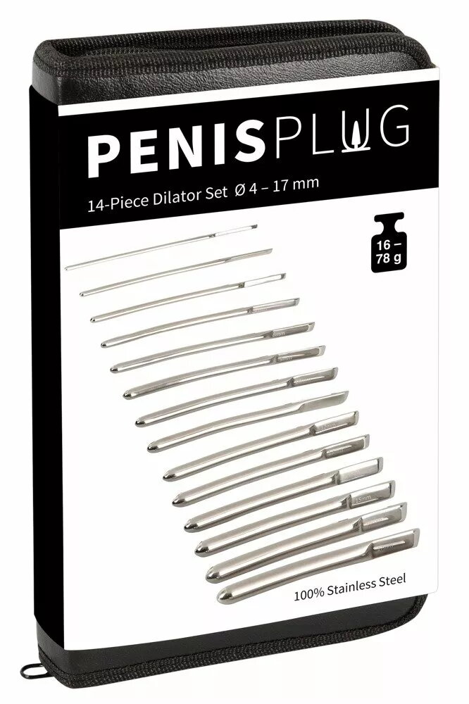 Nerūsējošā tērauda urētras dilatoru komplekts Penisplug