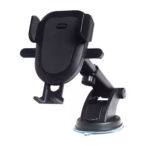 VAKOSS active car visor phone holder ST-3482K — black, 360° rotation, adjustable width, height adjustment