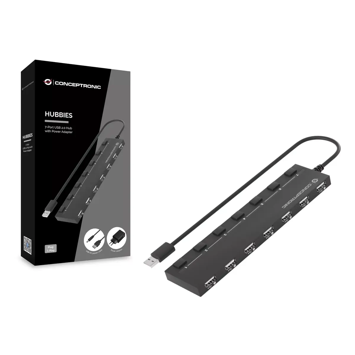USB Hub Conceptronic HUBBIES 7-Port Photo 2