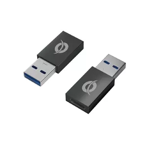 Conceptronic DONN10G kabeļu spraudņu pāreja USB A USB C Melns