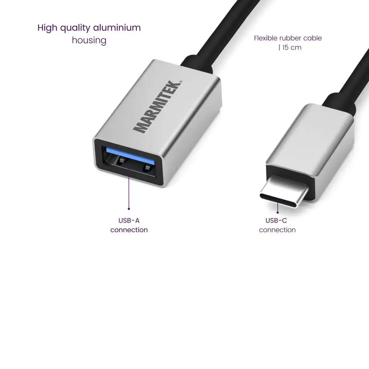Marmitek Connect USB C to USB-A adapteris Photo 6