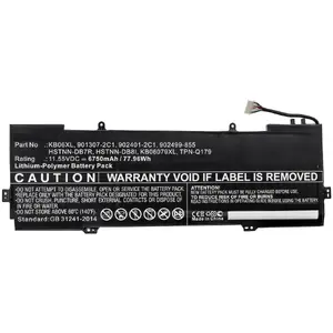 Аккумулятор для ноутбука CoreParts MBXHP-BA0245 для HP Notebook и Spectre x360 15 серии Li-Pol 11.55V 6750mAh 79.00Wh Черный