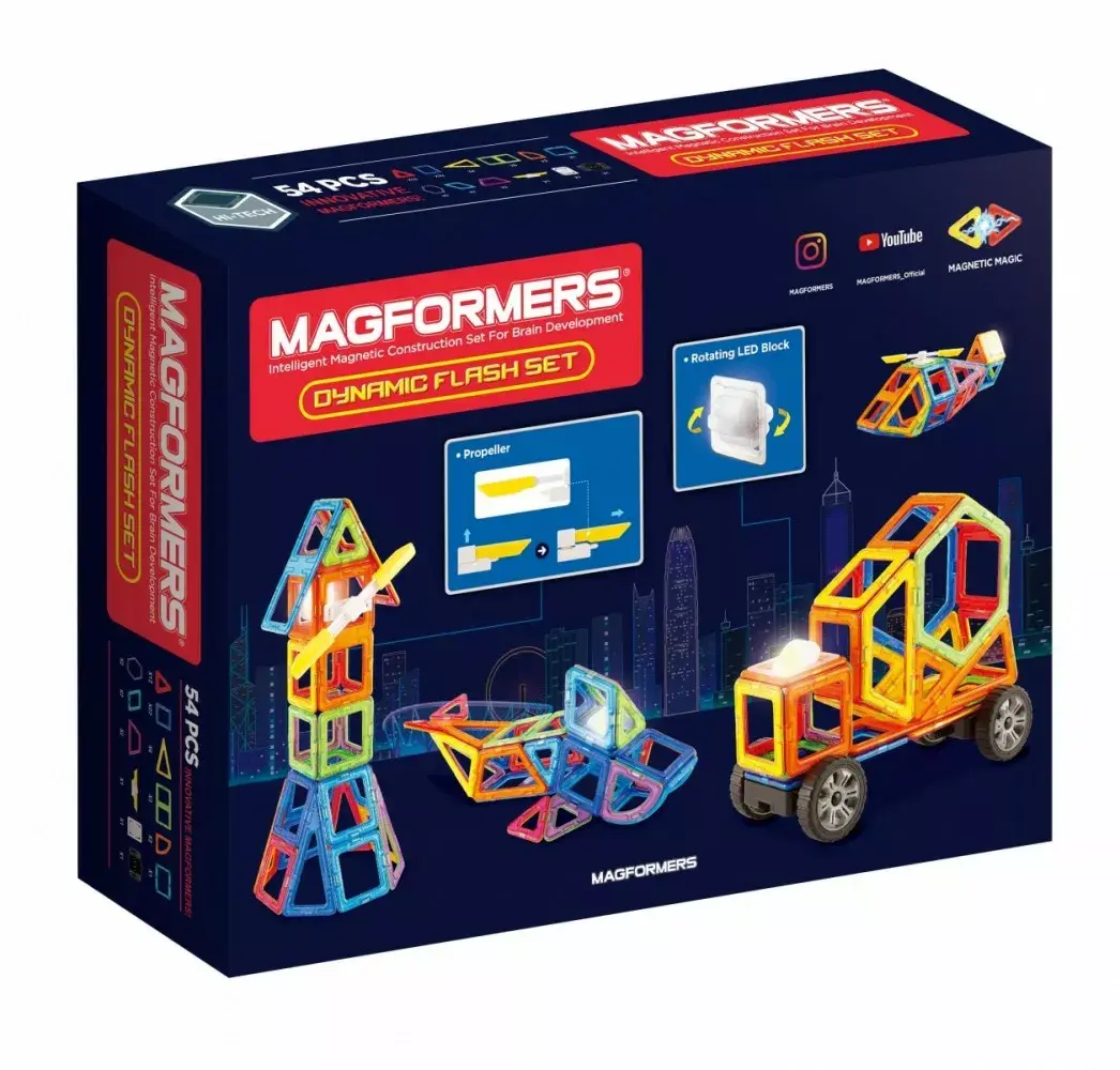 MAGFORMERS Dynamic Flash 54 шт конструктор Photo 2