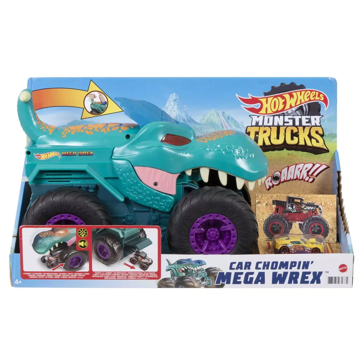 Transportlīdzekļu komplekts Hot Wheels Monster Trucks Car Chompin' Mega-Wrex Photo 6