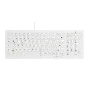 Medicīniskā tastatūra Active Key C7000 vadu USB šķērveida slēdži pilna izmēra QWERTZ vācu izkārtojums balta noņemams vāciņš
