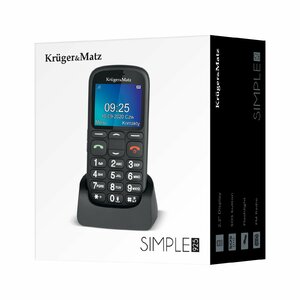 Kruger & Matz KM0925 5,59 cm (2.2") 80 g Black, Senior phone