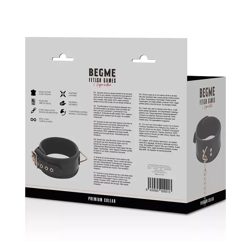Ошейник Begme Black Edition D-229250 из искусственной кожи Photo 7