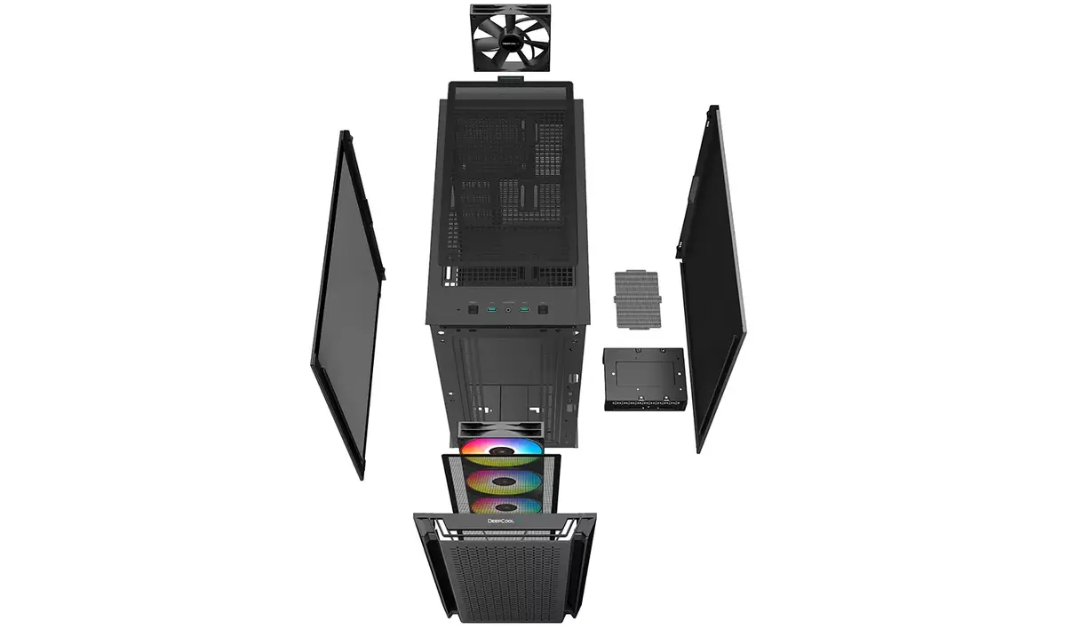 Datora korpuss DeepCool CG560 Midi Tower Black Photo 14