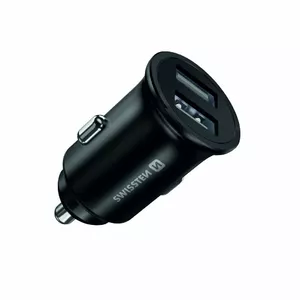 Автомобильное зарядное устройство SWISSTEN 20115000, 2×USB, суммарно 4.8A