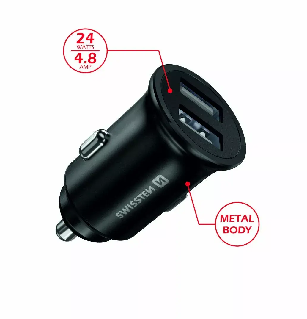Auto lādētājs SWISSTEN 20115000 2×USB 4.8A Photo 2
